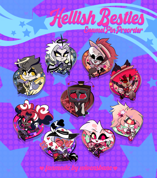 PREORDER - Hell’s Best Friends Enamel Pin Set