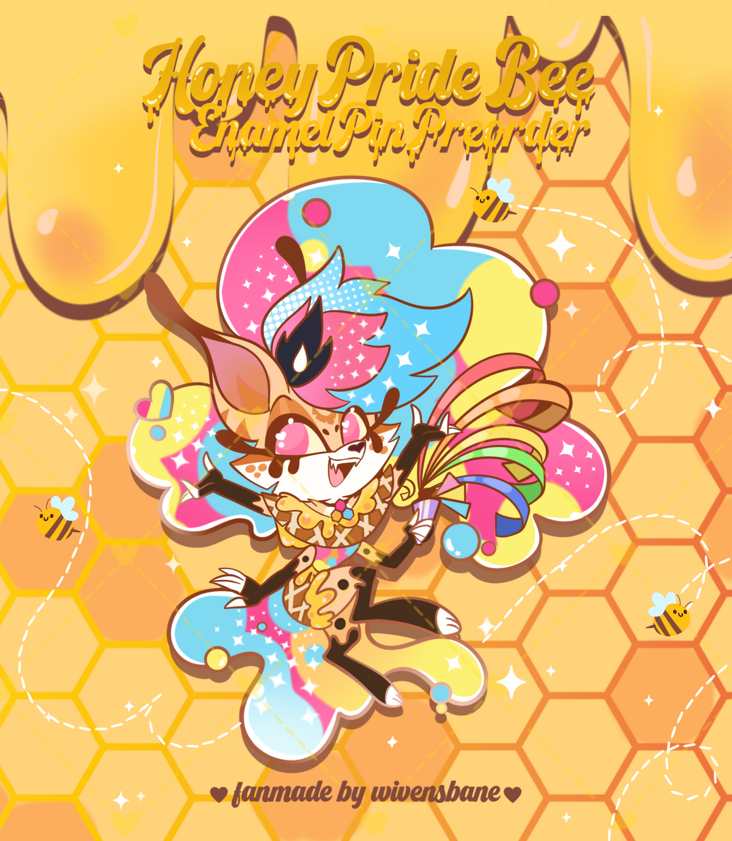 PREORDER - Honey Bee Pride Enamel Pin